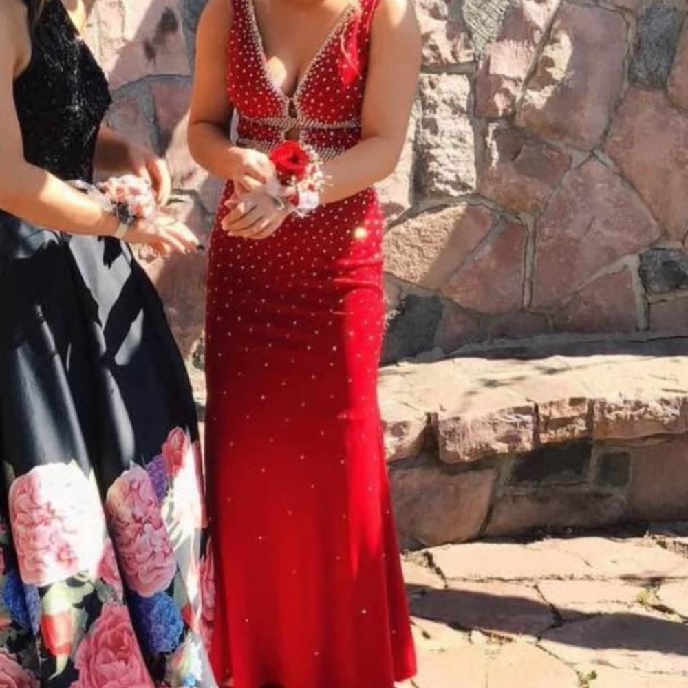 Elegant Red Evening Gown